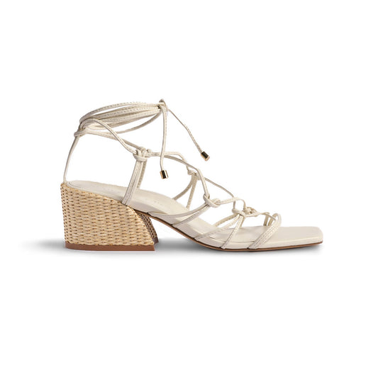 Cassandra Block Heel in Ivory