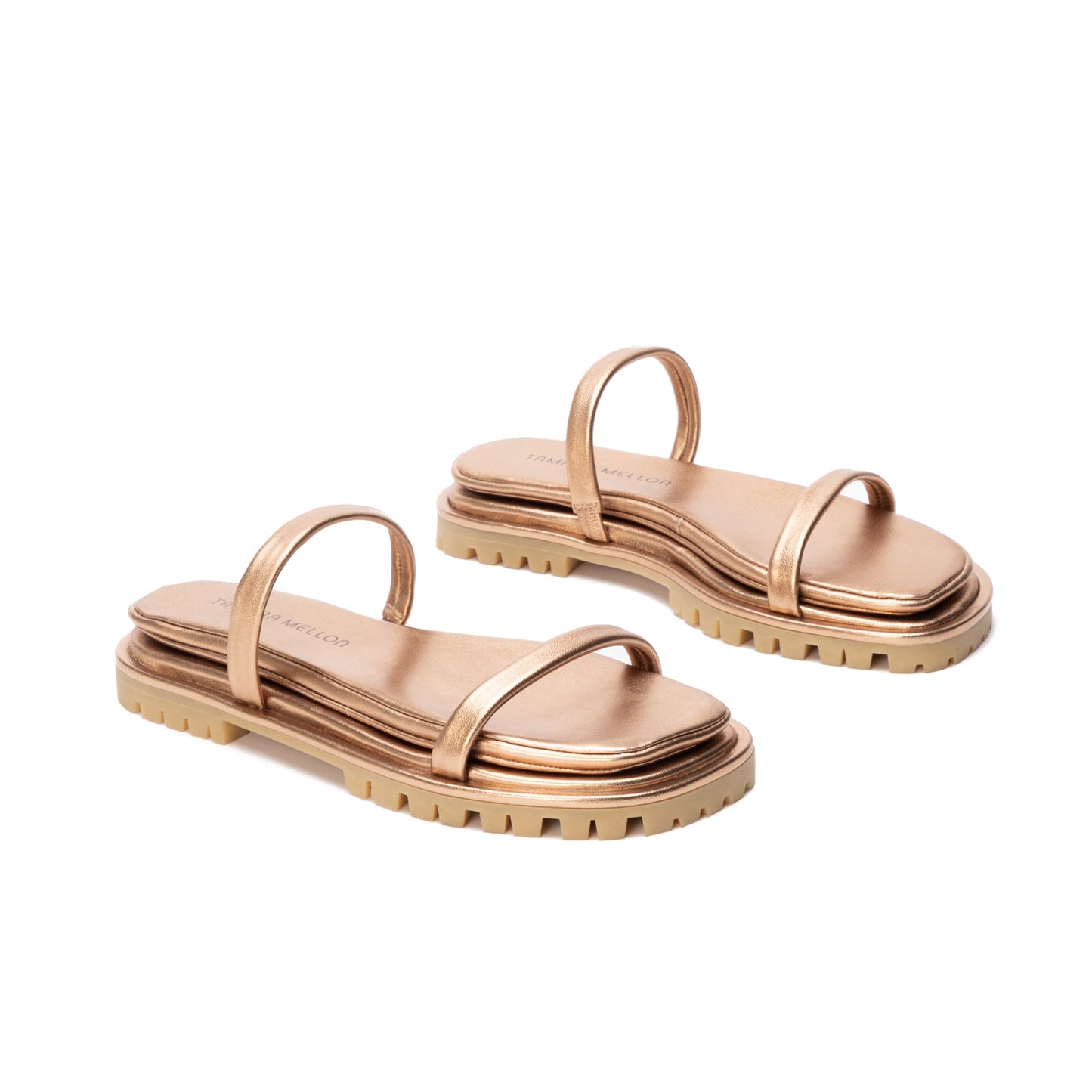 Console Lug Sandal in Metallic Khaki
