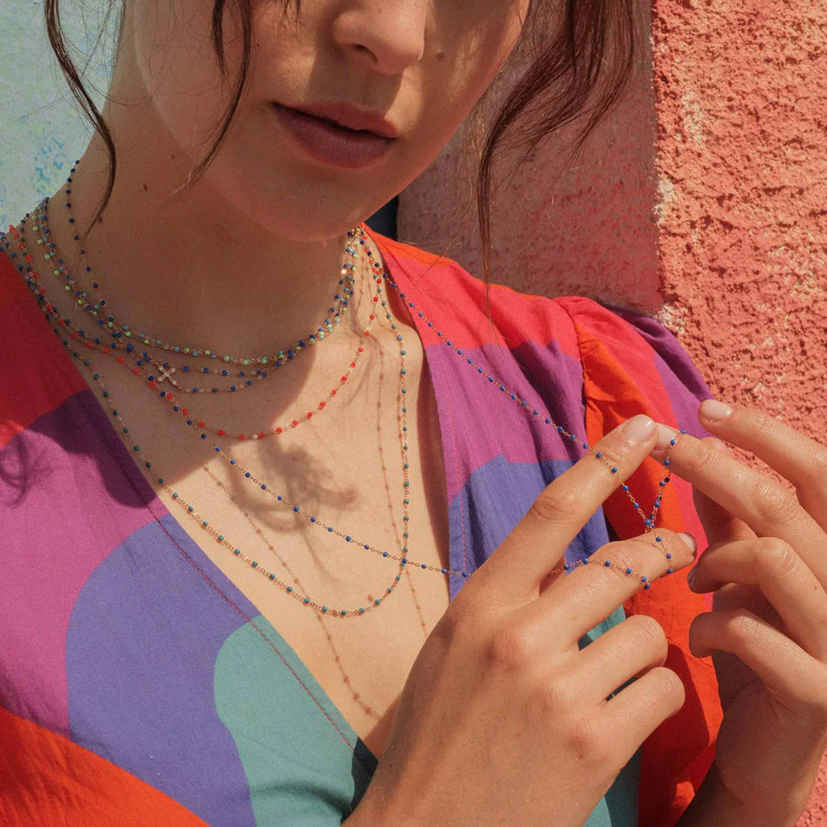 Classic Gigi Necklace in Coral