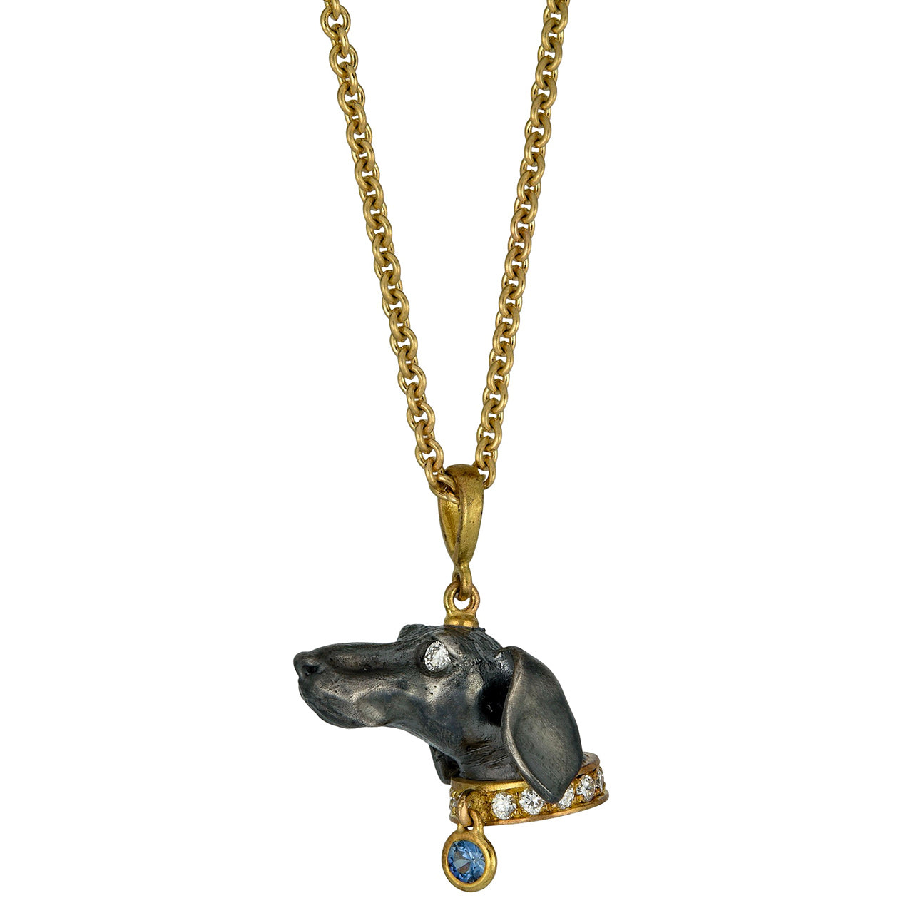 Cane Pendant in Silver & Gold