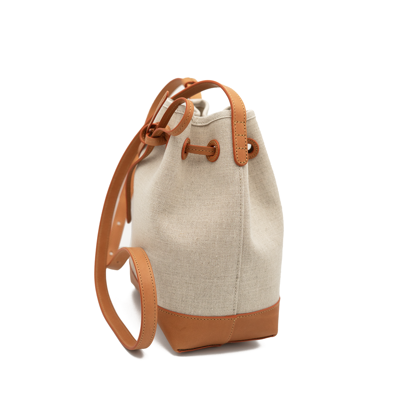 Mini Bucket Bag in Natural