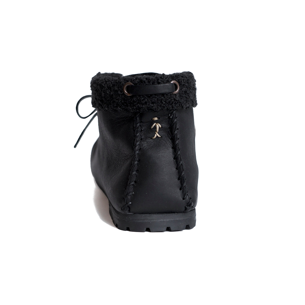 Shearling Lined Moccasin in Black