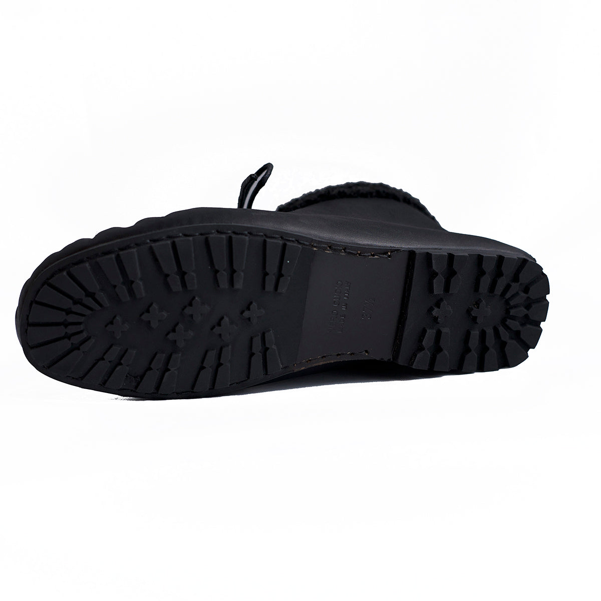 Shearling Lined Moccasin in Black