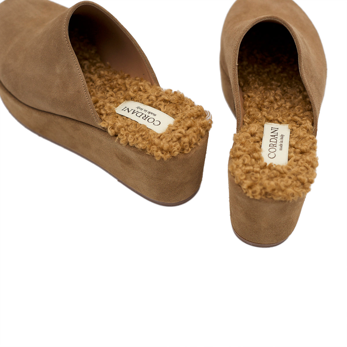 Camryn Fur Wedge in Clove