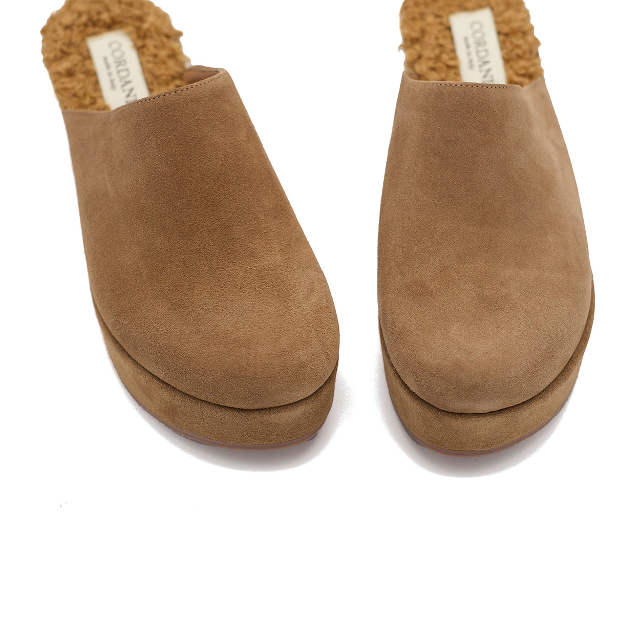 Camryn Fur Wedge in Clove