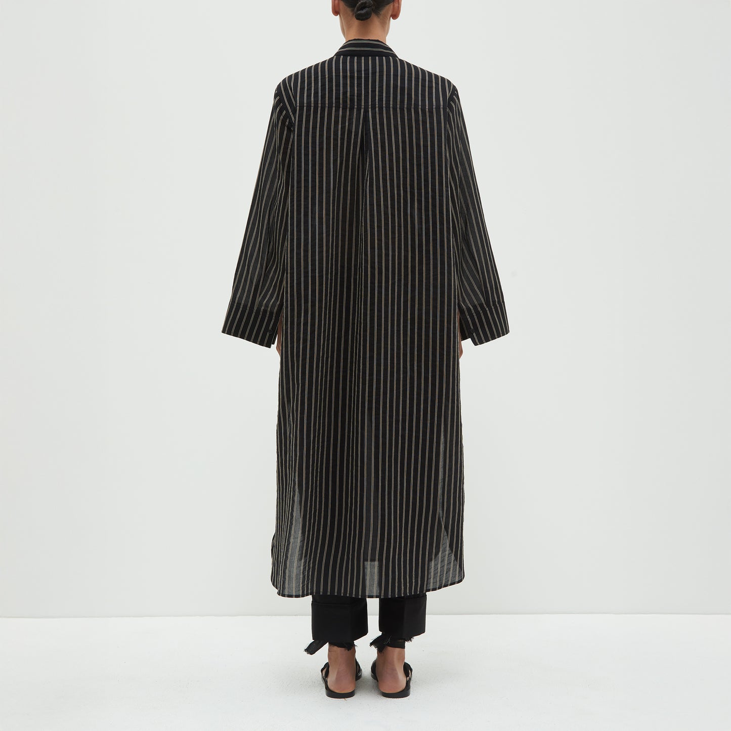 Dua Dress in Black Stripe