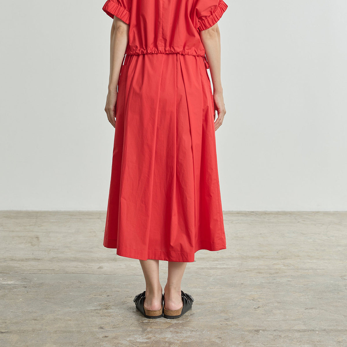 Dumbo Poplin Skirt in Red