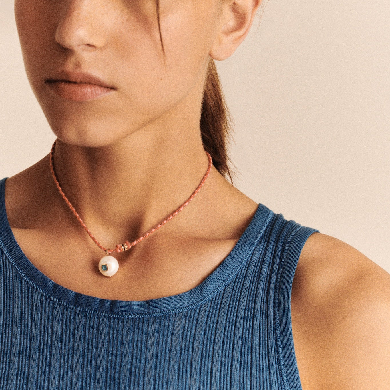 Eddie Necklace with Topaz