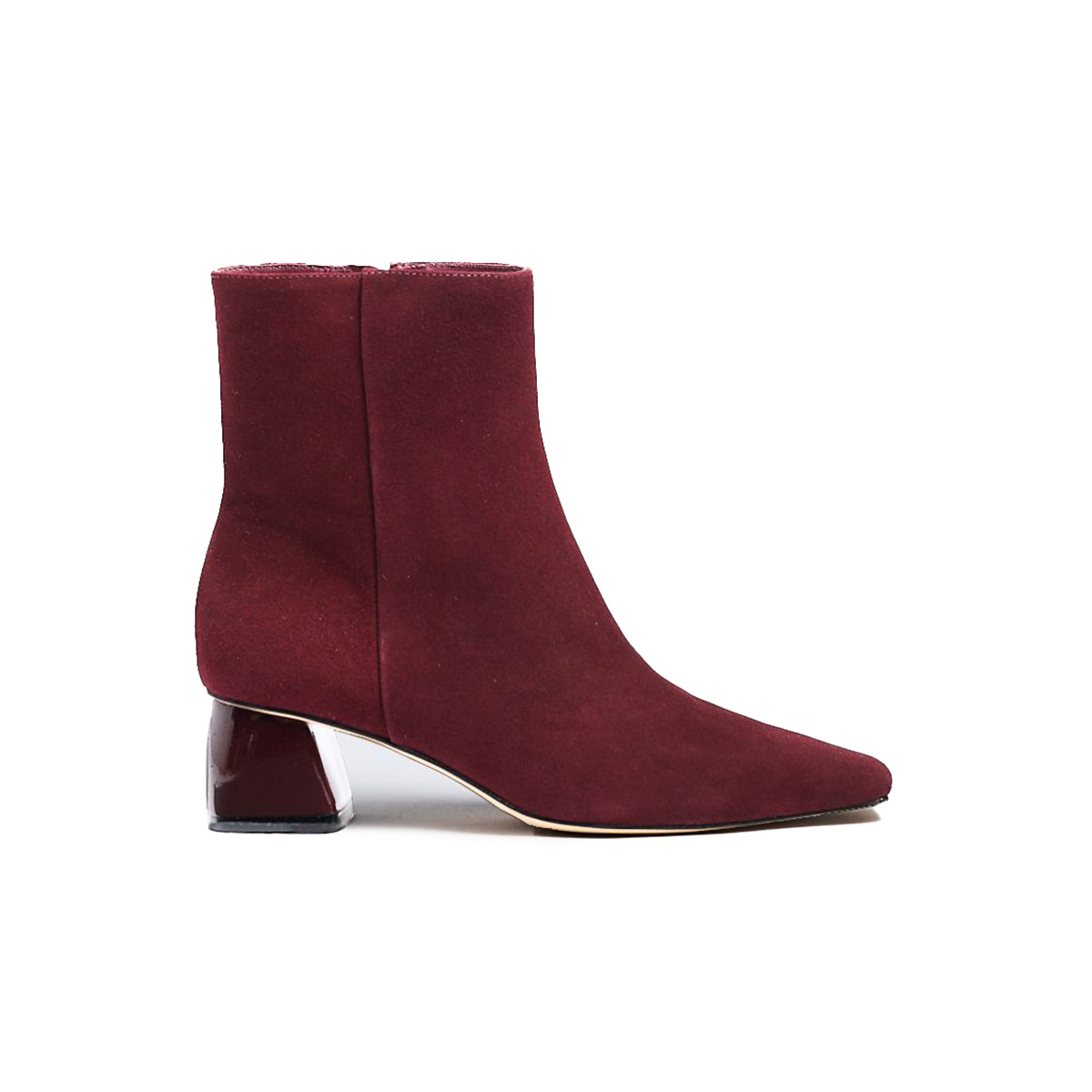 Evelyn Suede Bootie in Merlot