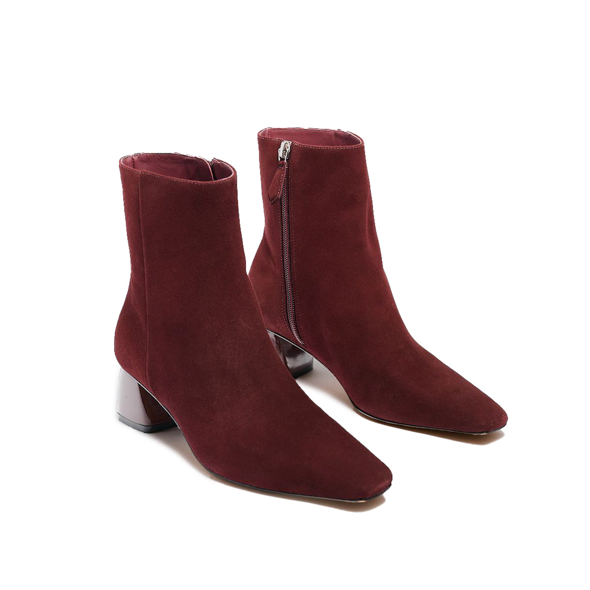 Evelyn Suede Bootie in Merlot