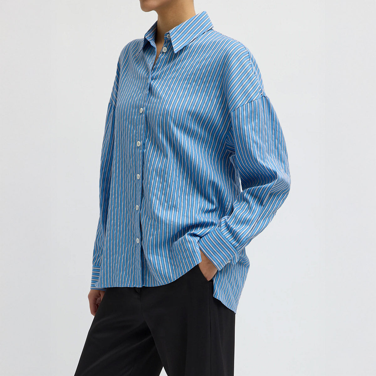 Edmund Stripe Shirt in Blue Multi