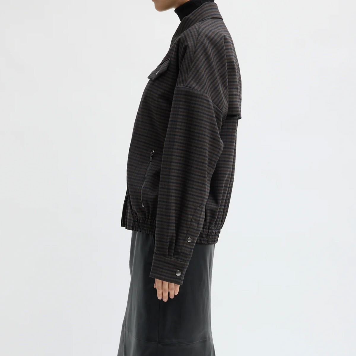 Cedrick Suiting Bomber Jacket in Grey Multi