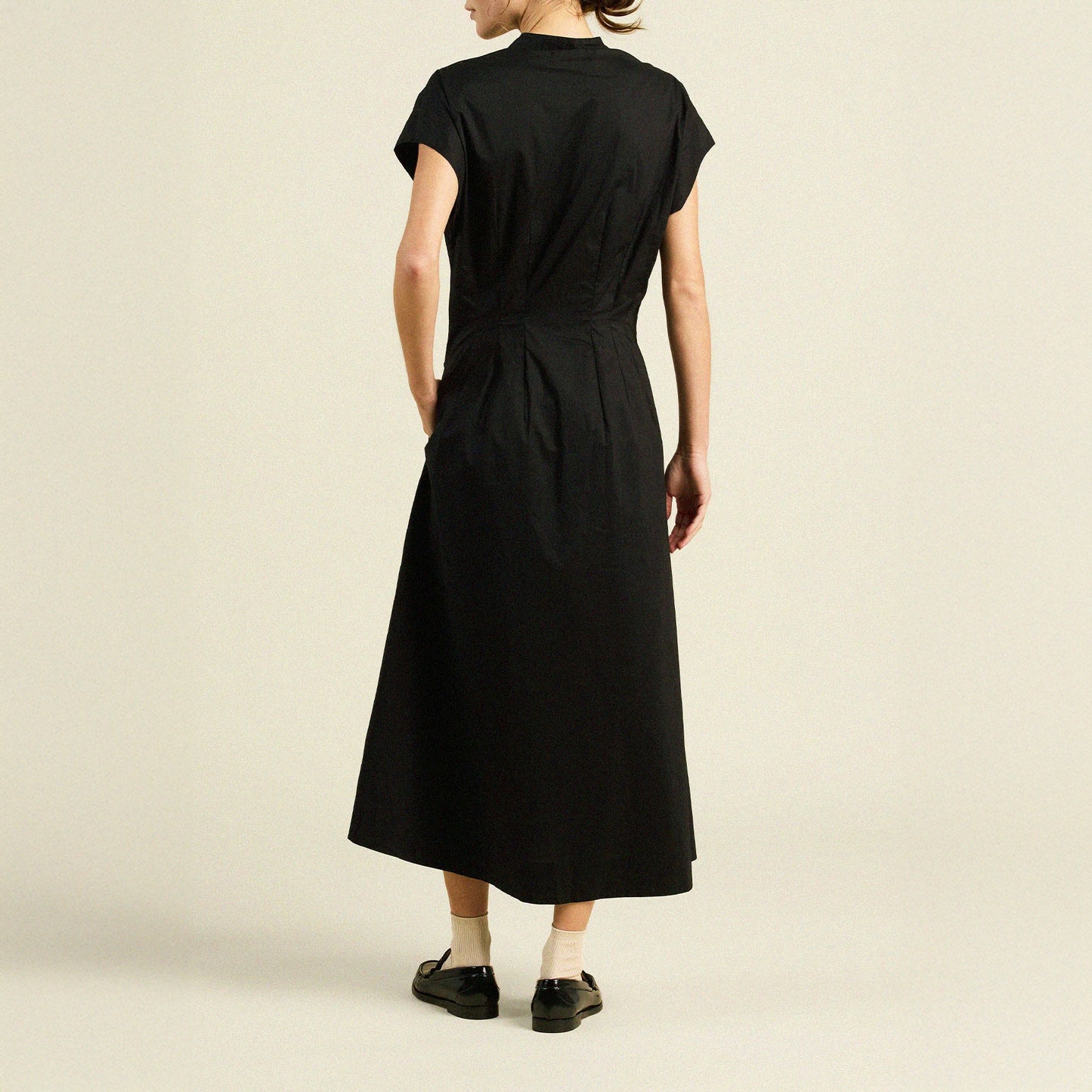 James Poplin Dress in Black