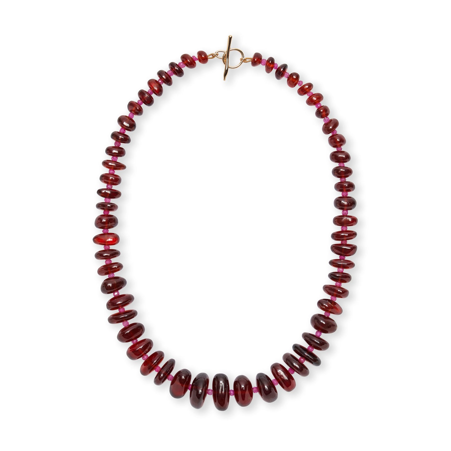 Garnet Necklace with Pink Sapphires