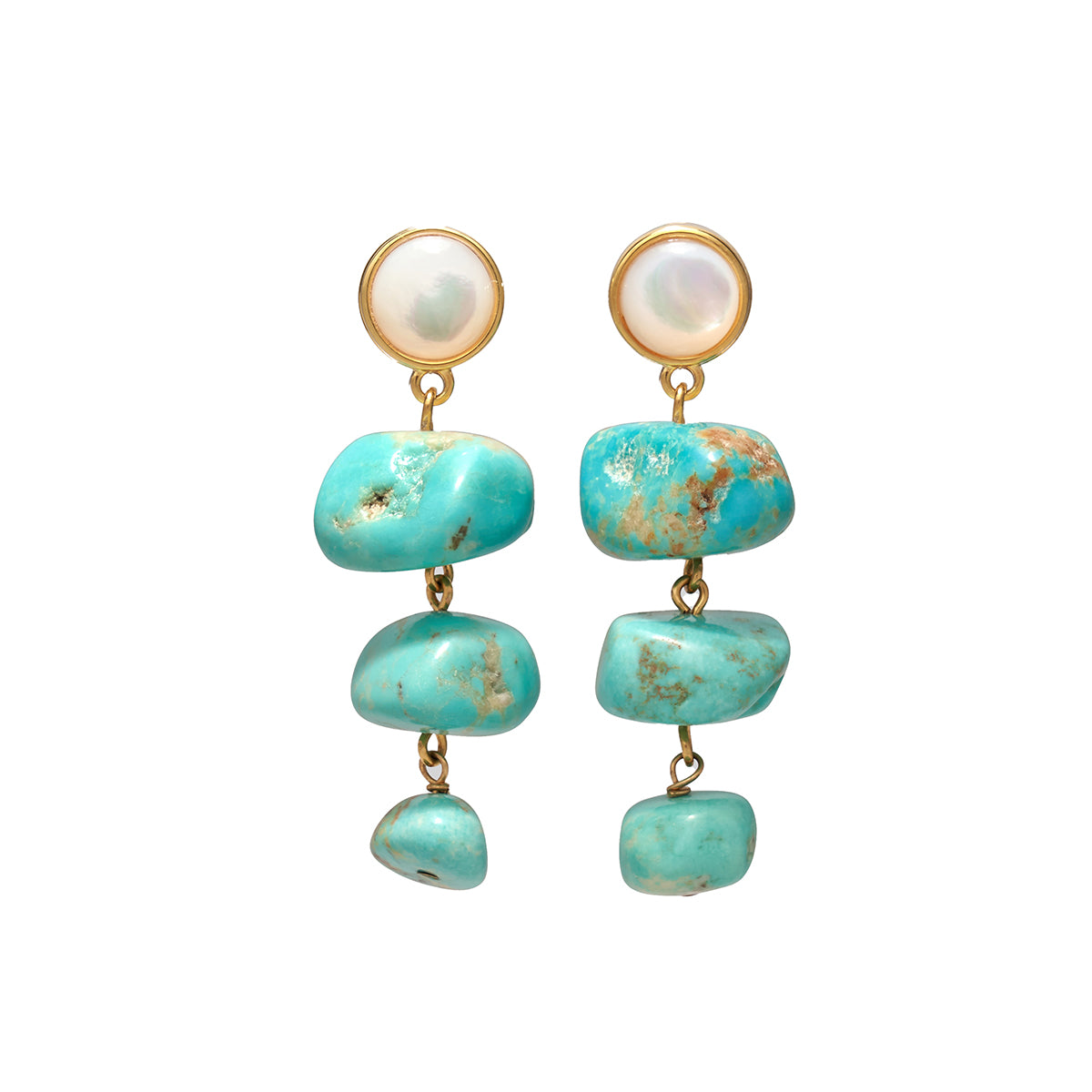Old World Earrings in Blue