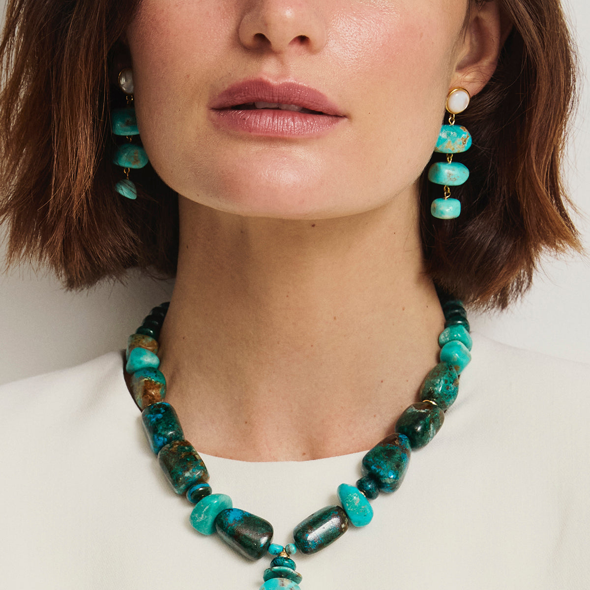 Old World Earrings in Blue