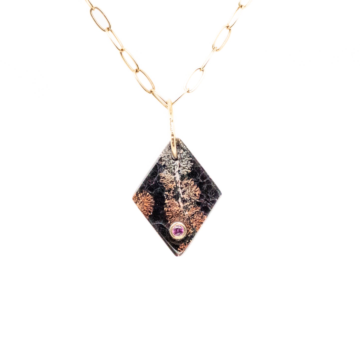 Firework Obsidian Diamond Charm