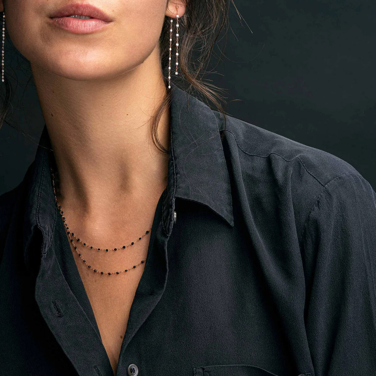 Classic Gigi Necklace in Black
