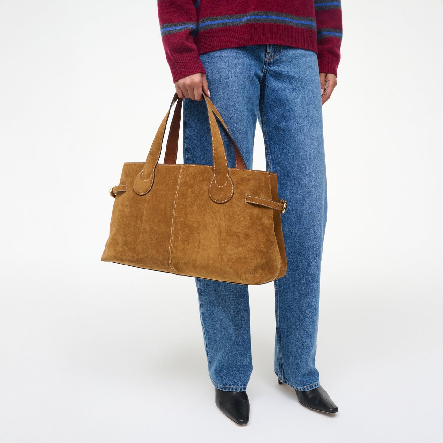 Piper Tote in Tan Suede