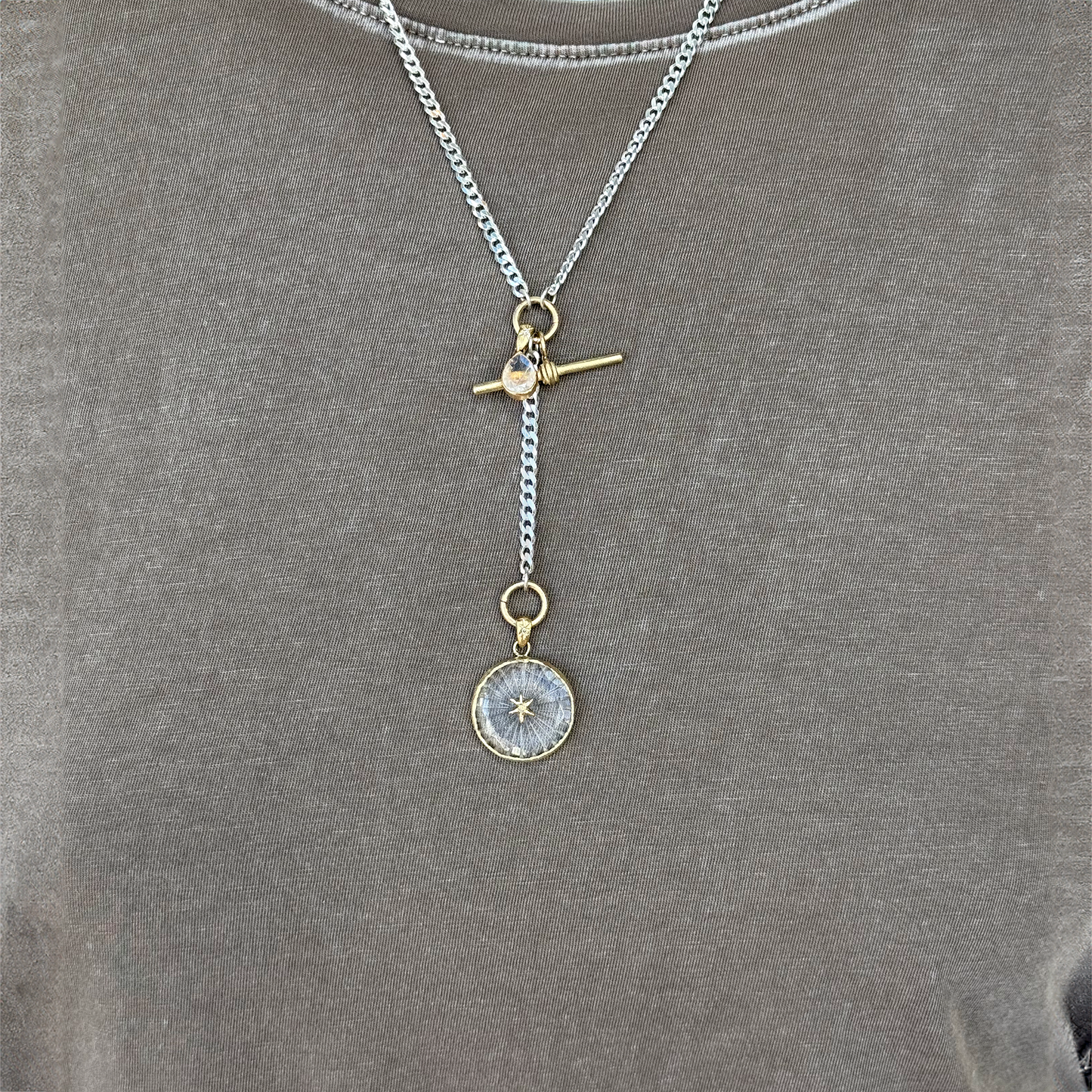 Pear Moonstone Charm