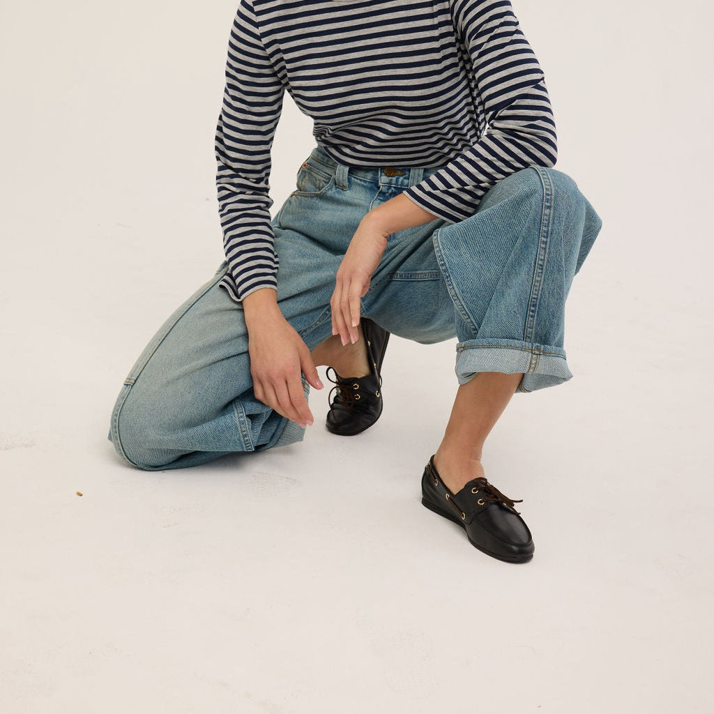 The Boat Loafer in Black