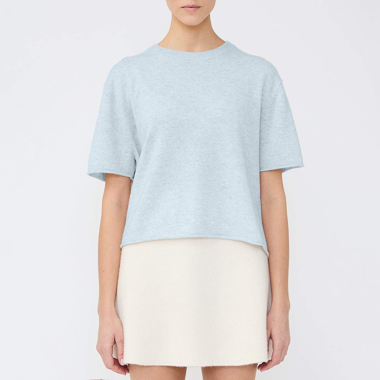 Cila Cashmere Tee in Blue Horizon