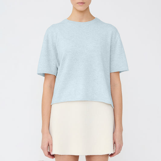 Cila Cashmere Tee in Blue Horizon