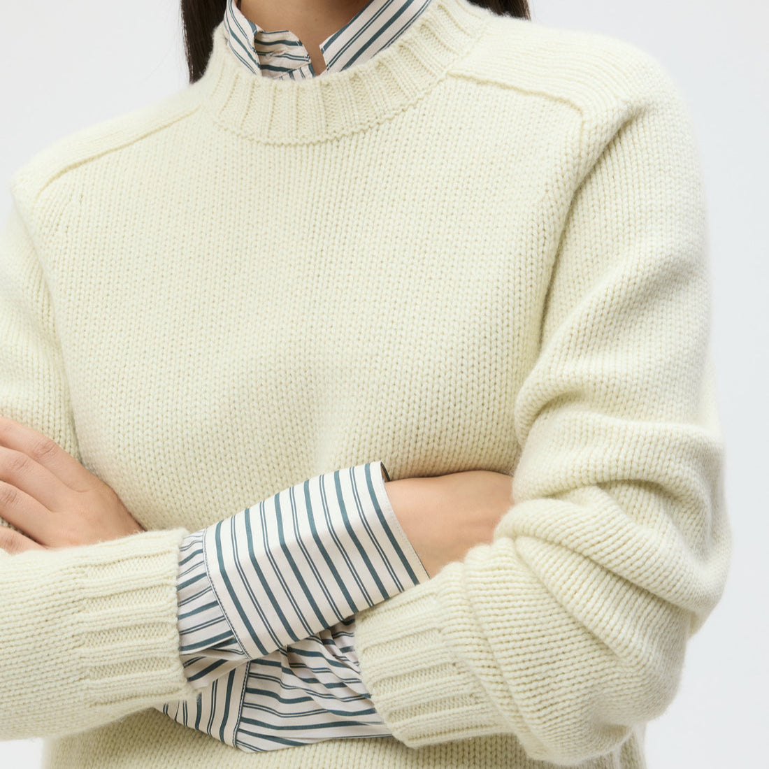 New Jill Crewneck in Washed Aloe