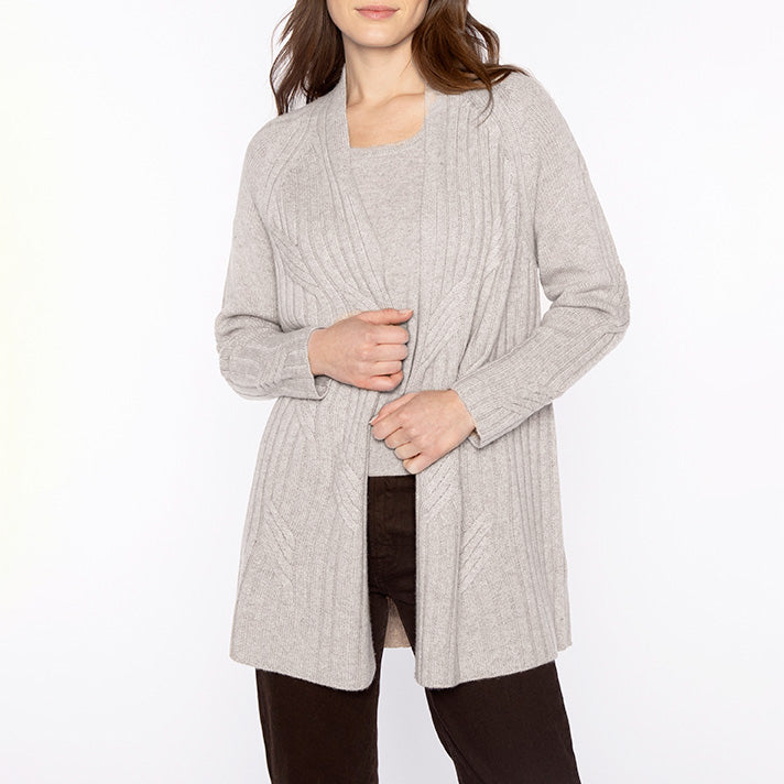 Luxe Cable Cardigan in Oat
