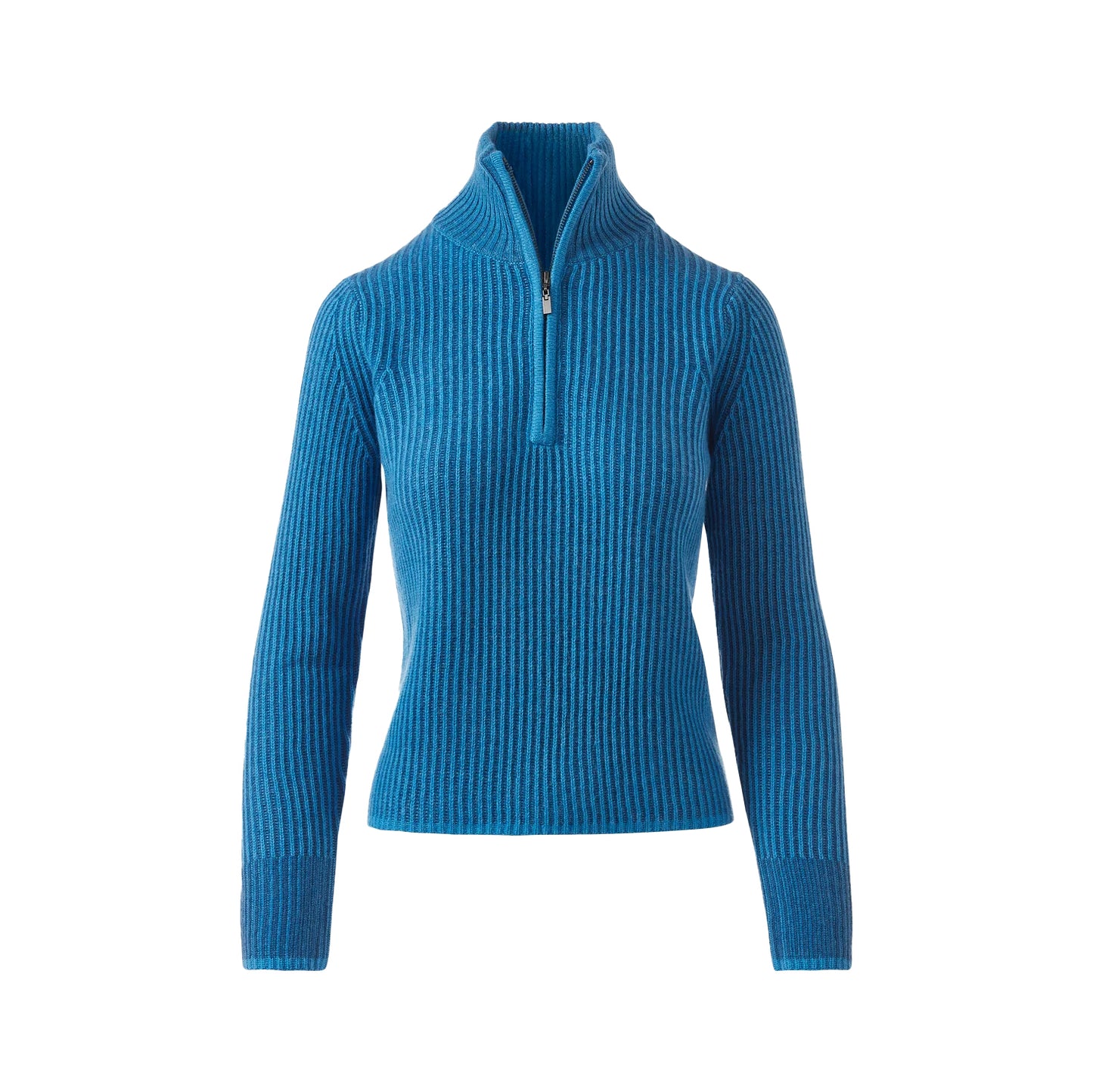Plaited Rib Zip Up in Imperial Sapphire