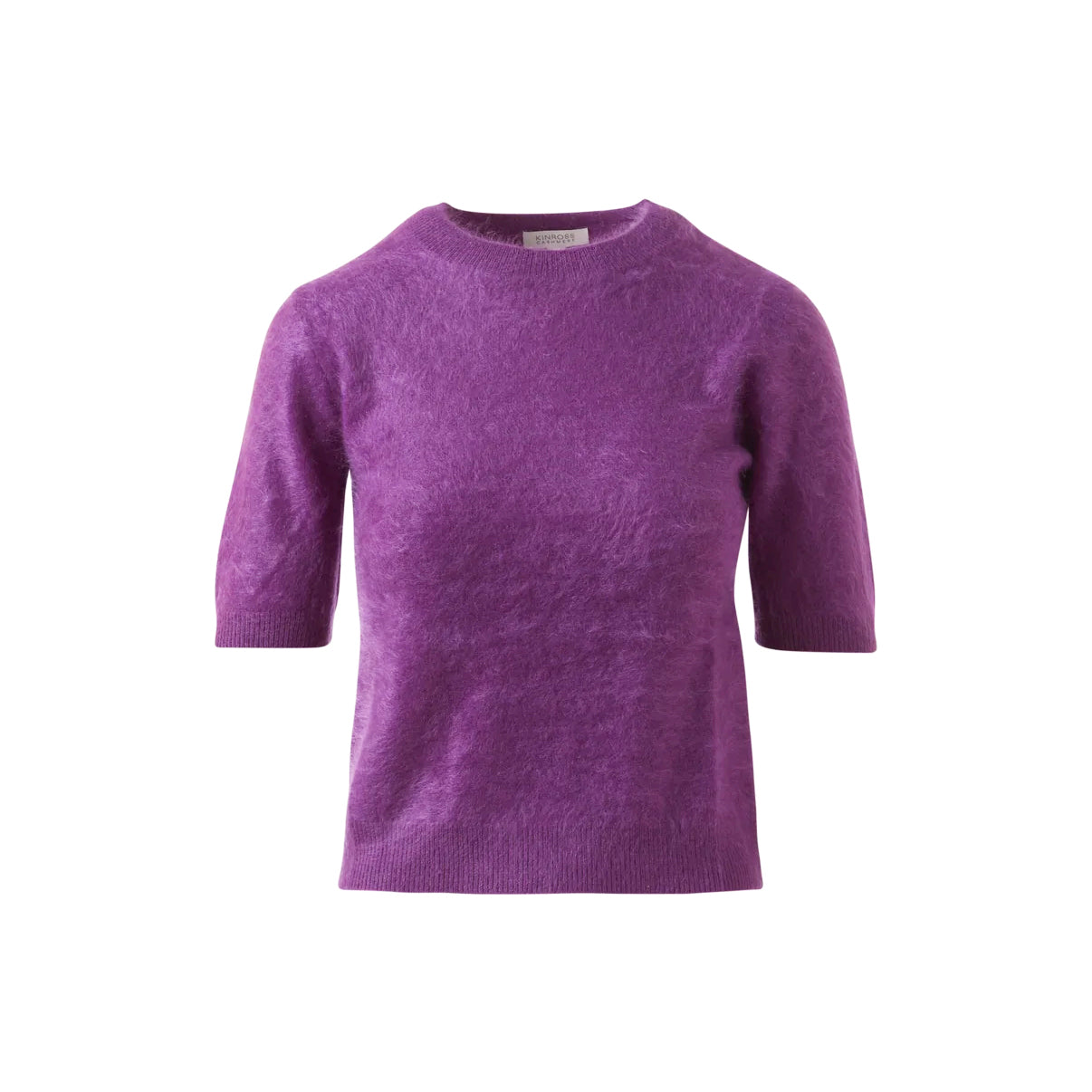 Brushed Short Sleeve Crew in Violet