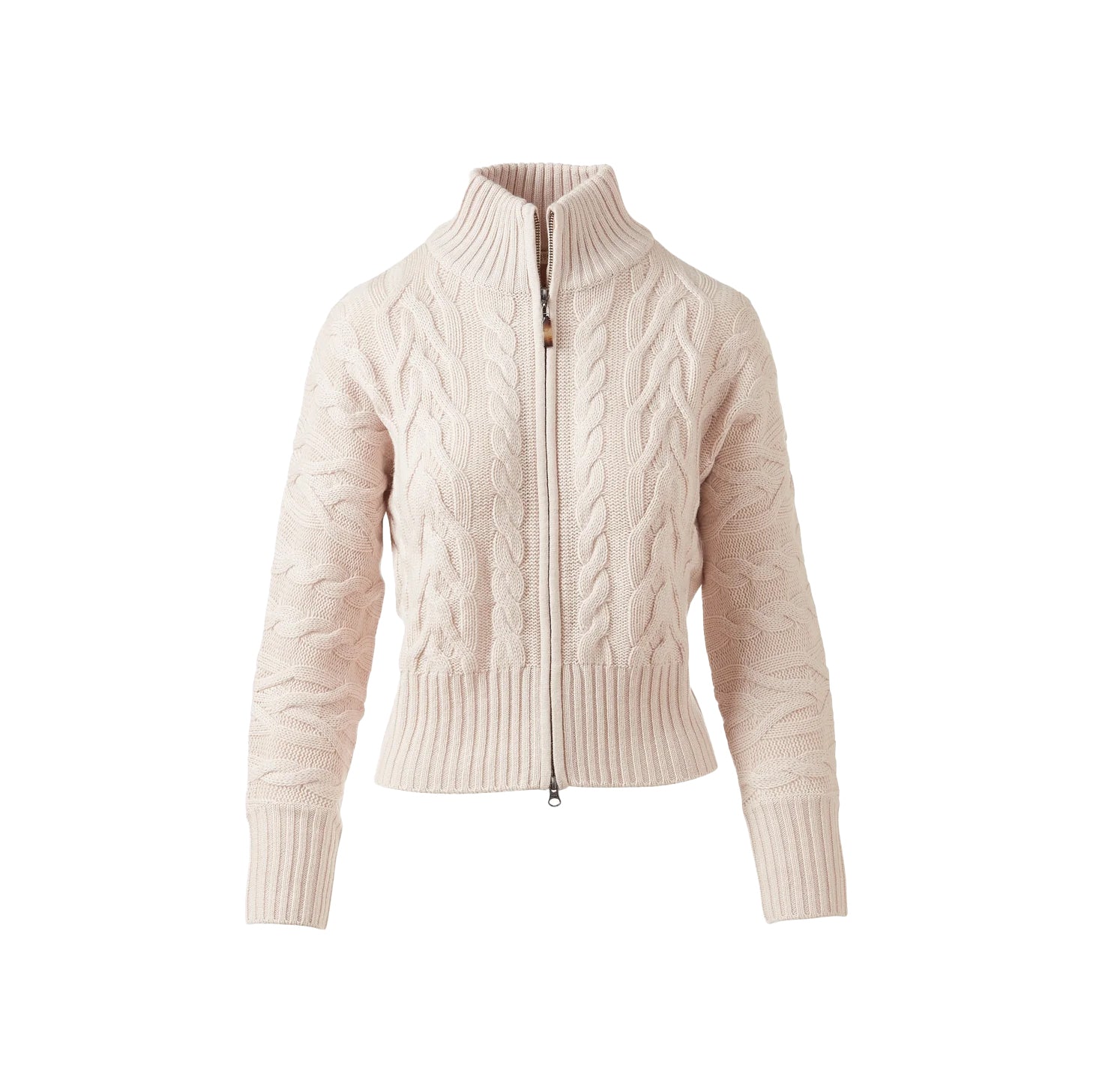 Luxe Cable Zip Up in Canvas