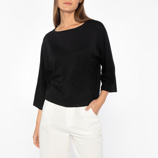 Sparkle Easy Pullover in Black
