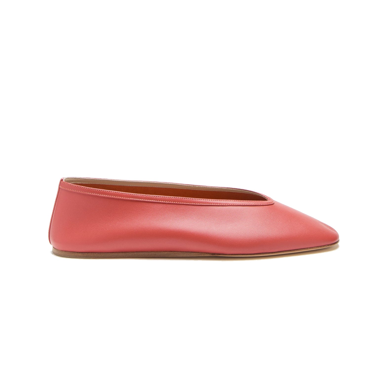 Luna Leather Slipper in Blood Orange