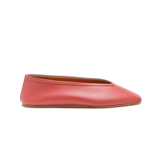 Luna Leather Slipper in Blood Orange