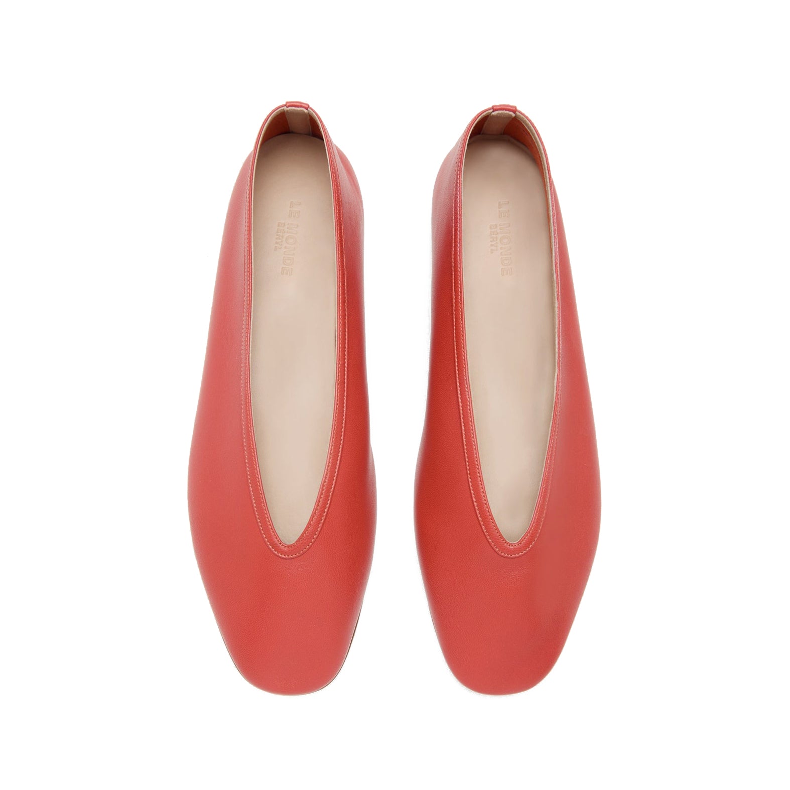 Luna Leather Slipper in Blood Orange