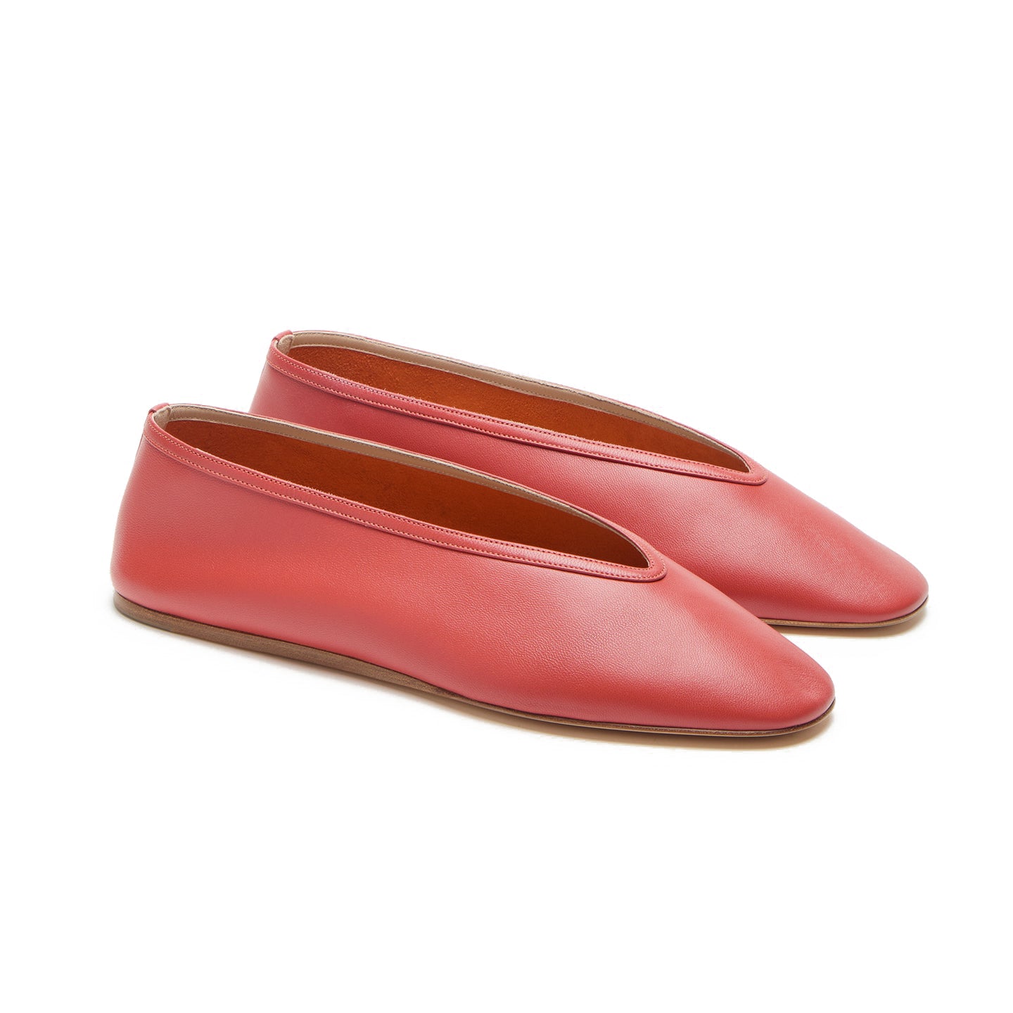 Luna Leather Slipper in Blood Orange