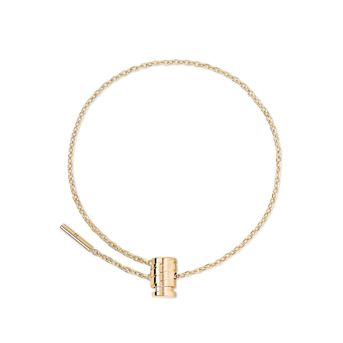 Mini Latch Bracelet in Yellow Gold