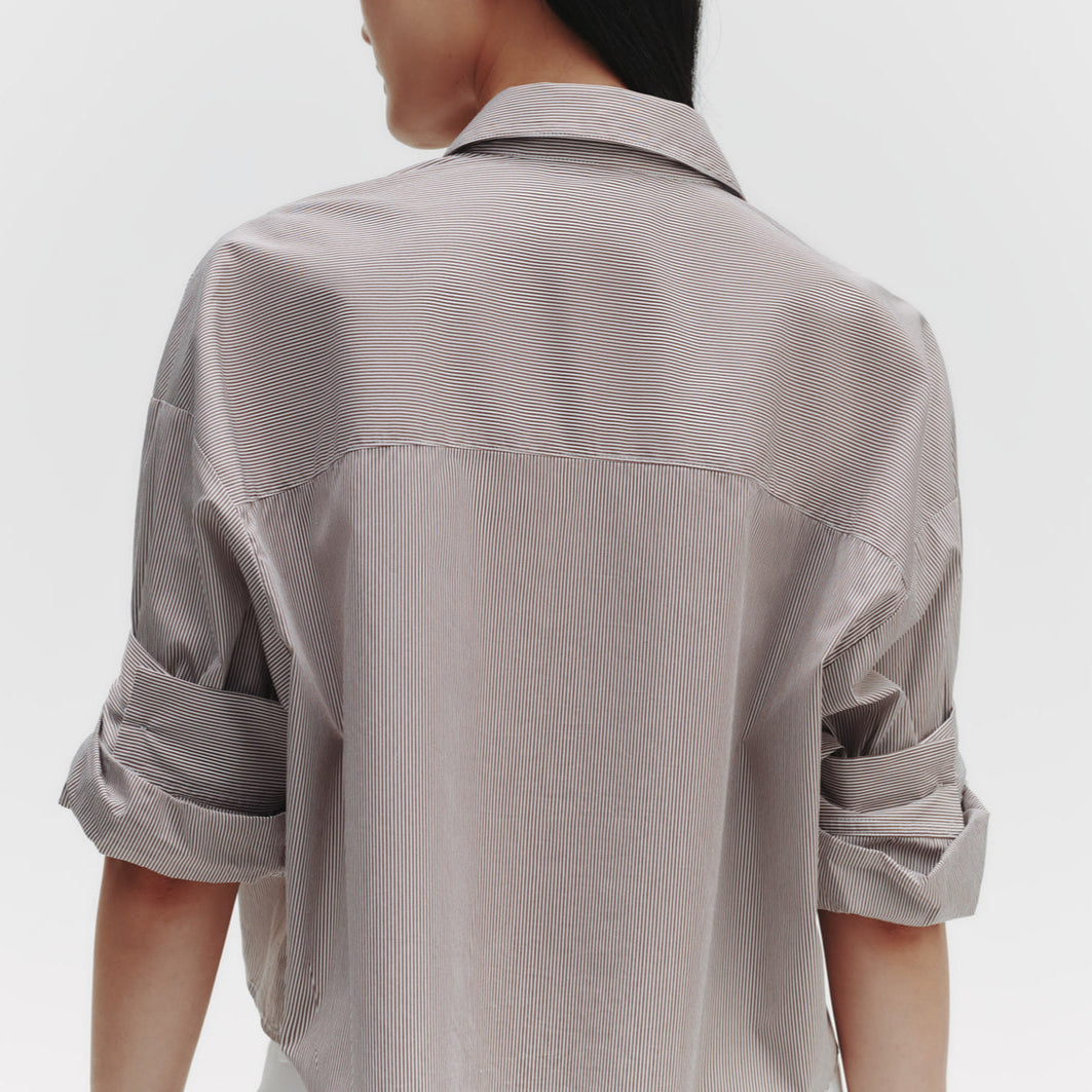 Next Ex Blouse in Chocolate Stripe