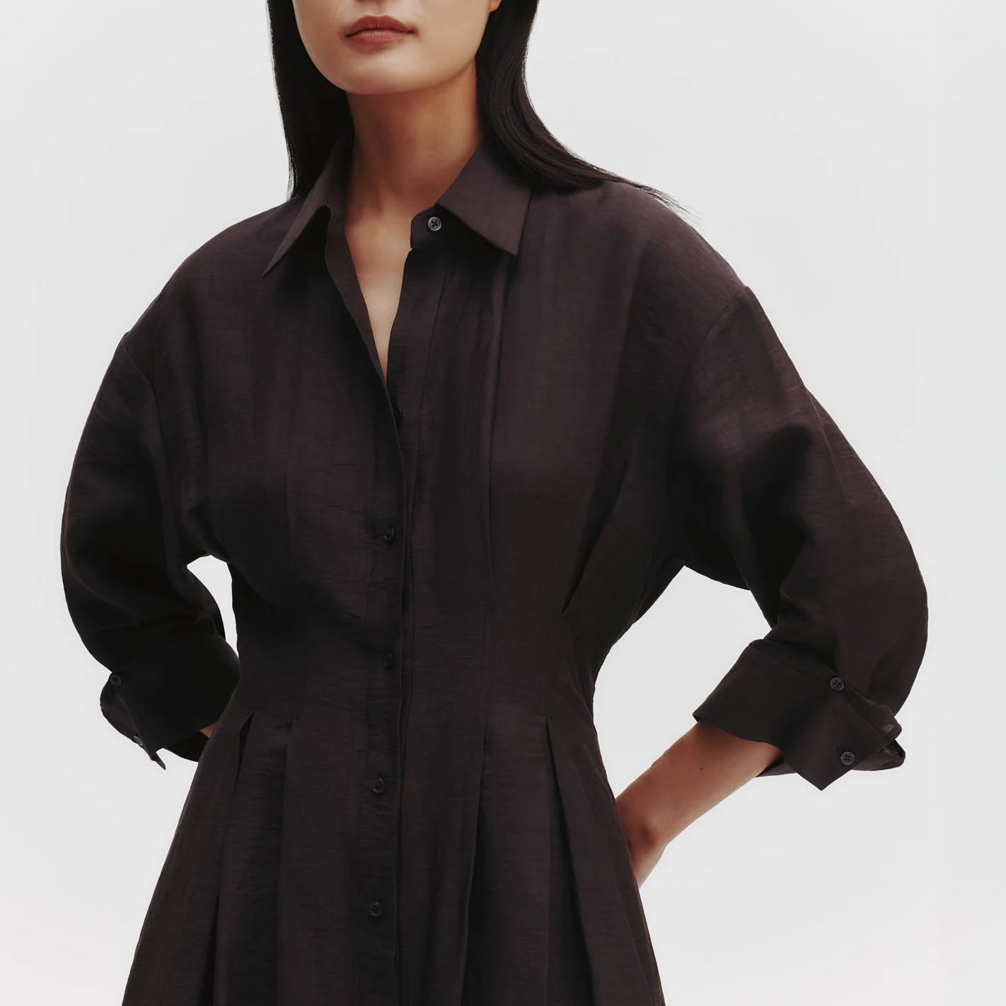 M Shirt Dress in Chocolate
