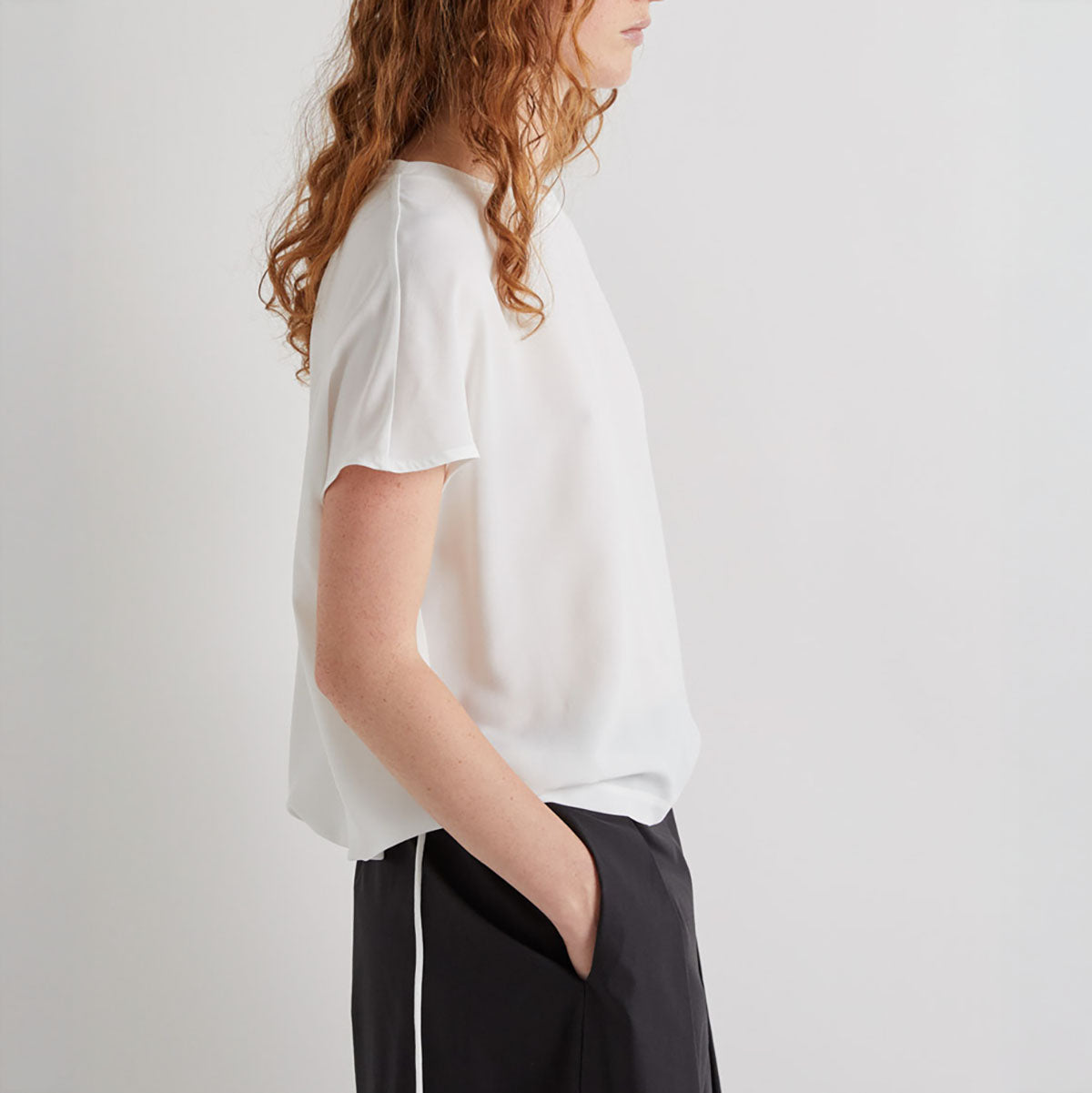 Cap Sleeve Top in Latte