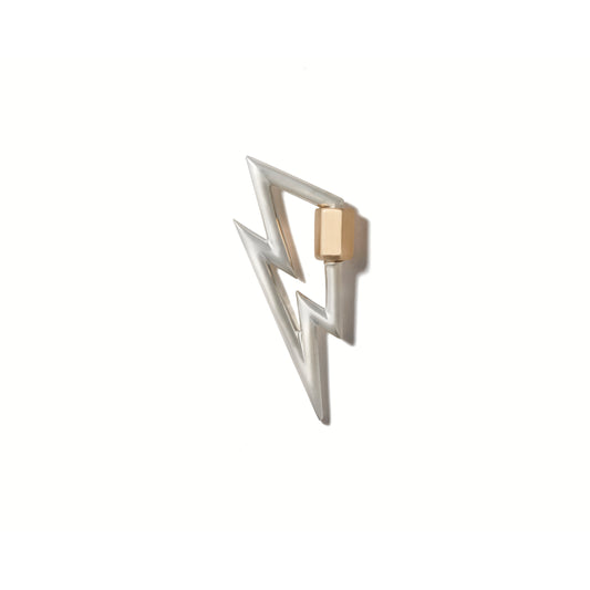 Lightening Bolt Lock in Silver and Gold