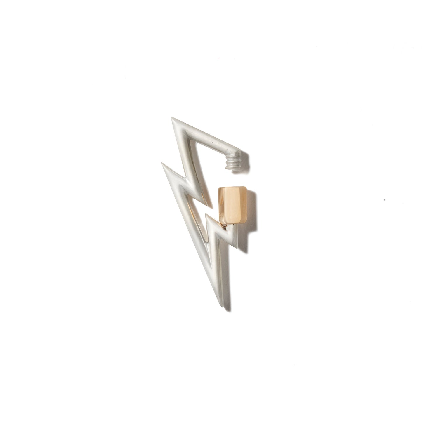 Lightening Bolt Lock in Silver and Gold