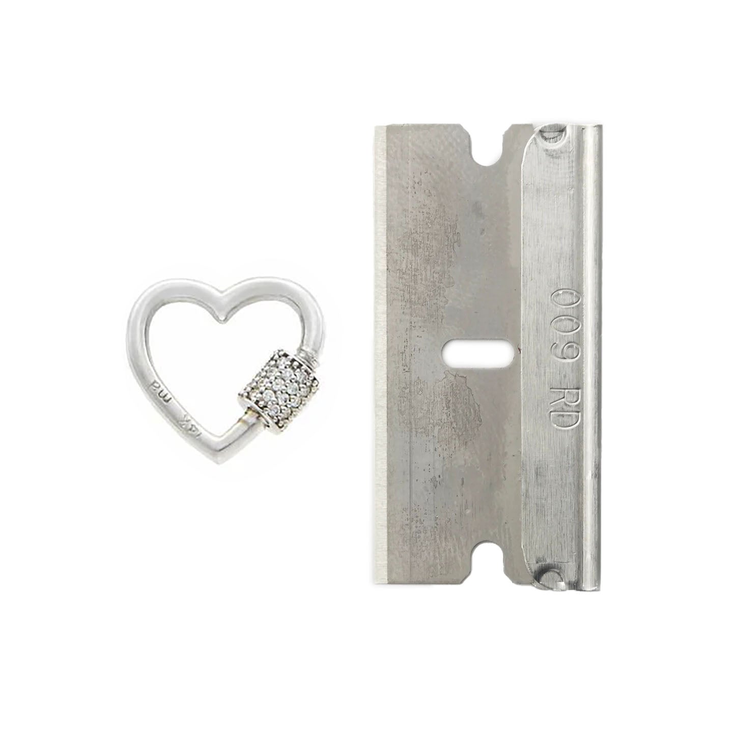 Stoned Baby Heartlock in Platinum and Diamonds