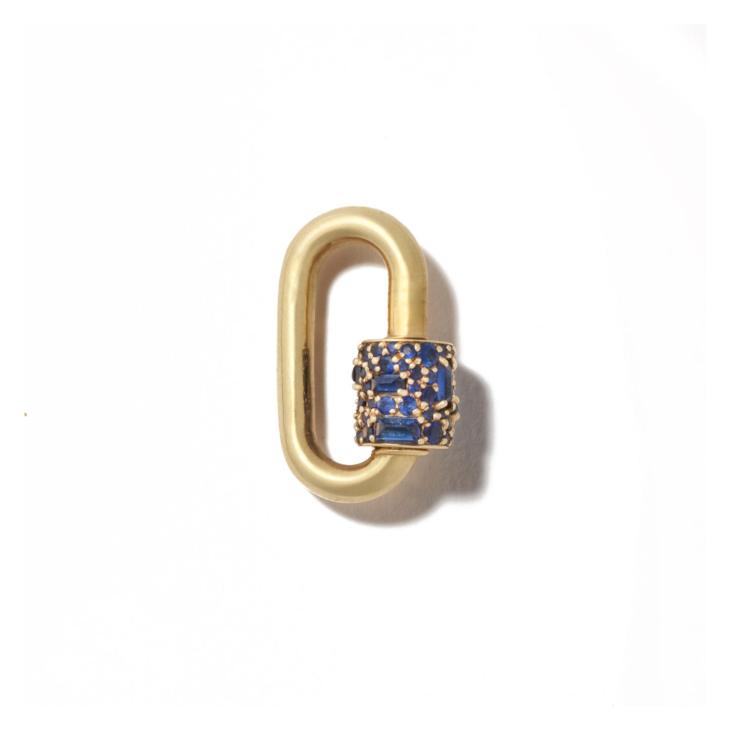 Stoned Chubby Medium Lock with Blue Sapphires