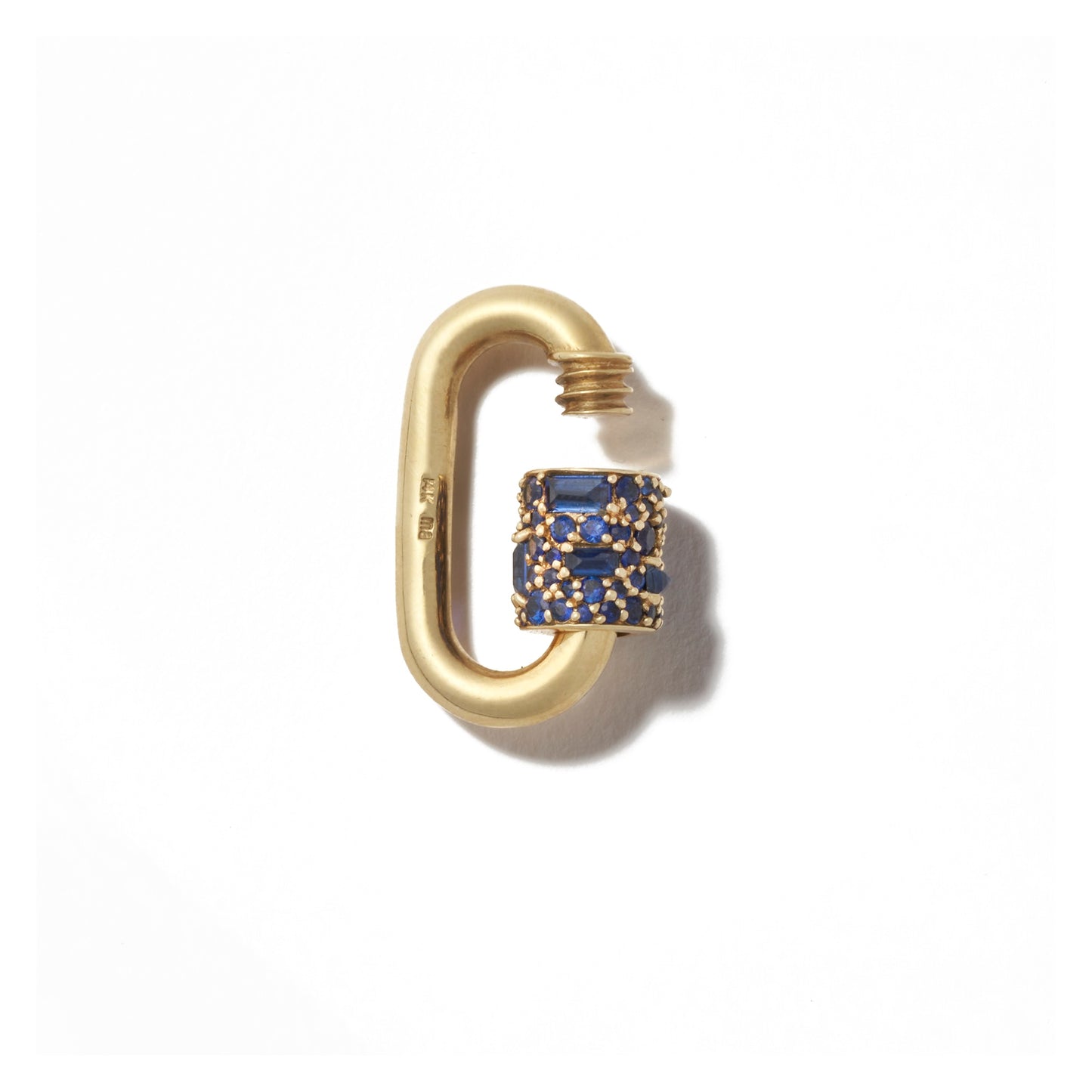 Stoned Chubby Medium Lock with Blue Sapphires