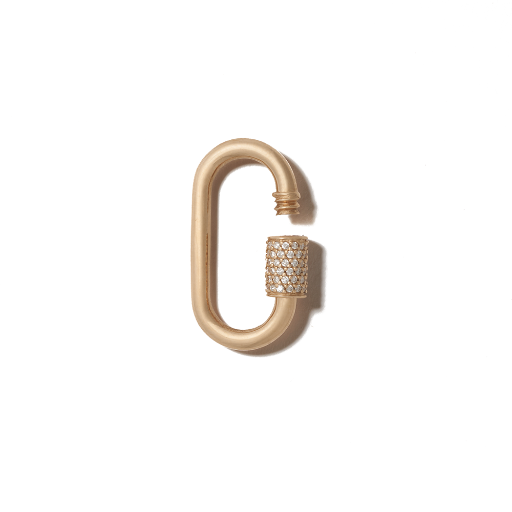 Stoned Medium Lock with Diamonds