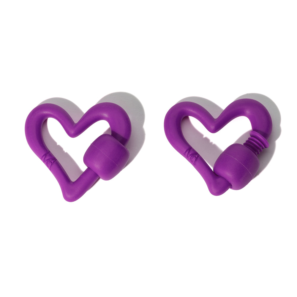 PRE-SALE: Rubber Free Form Heart Lock in Grape Jelly
