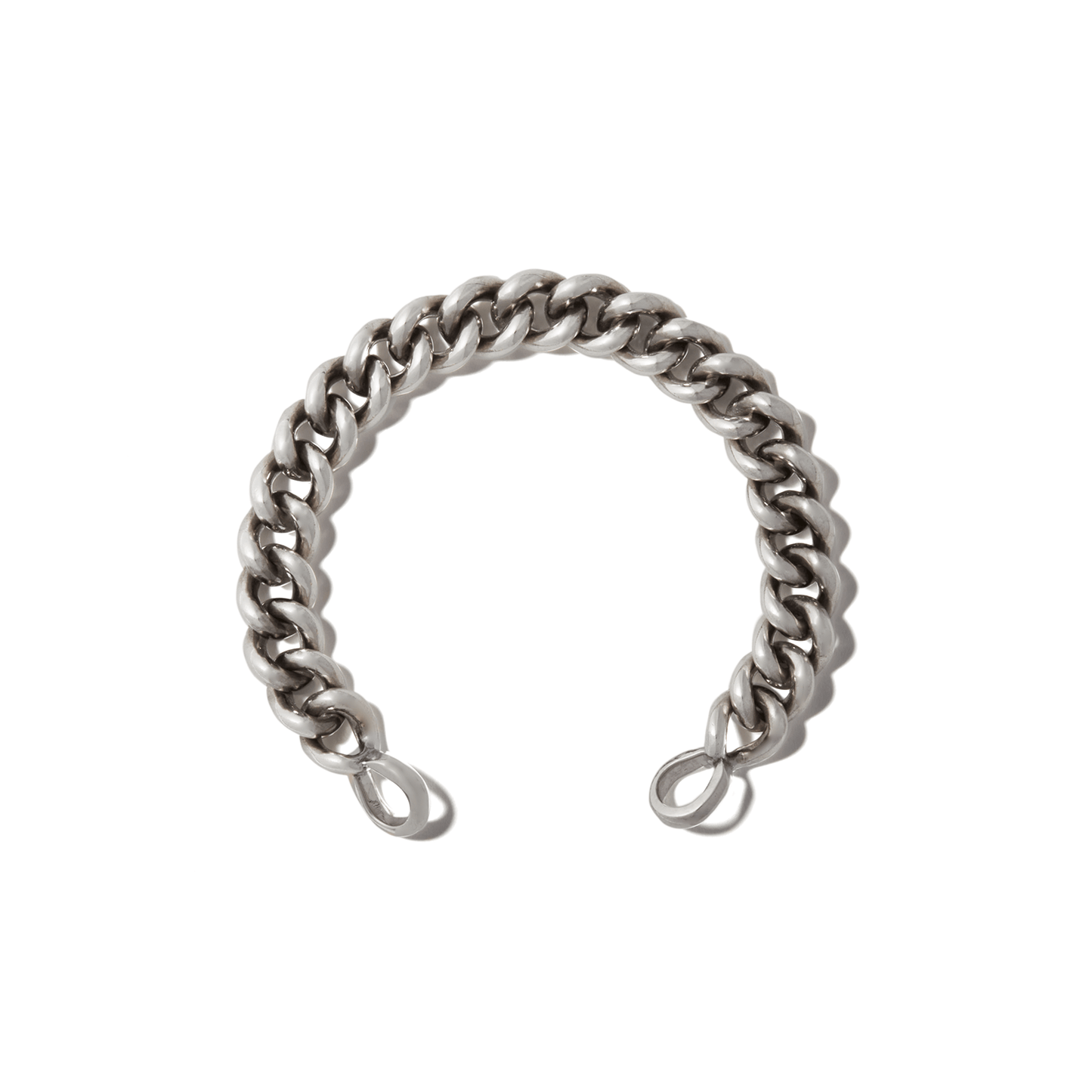 Mini Mega Curb Chain in All Silver