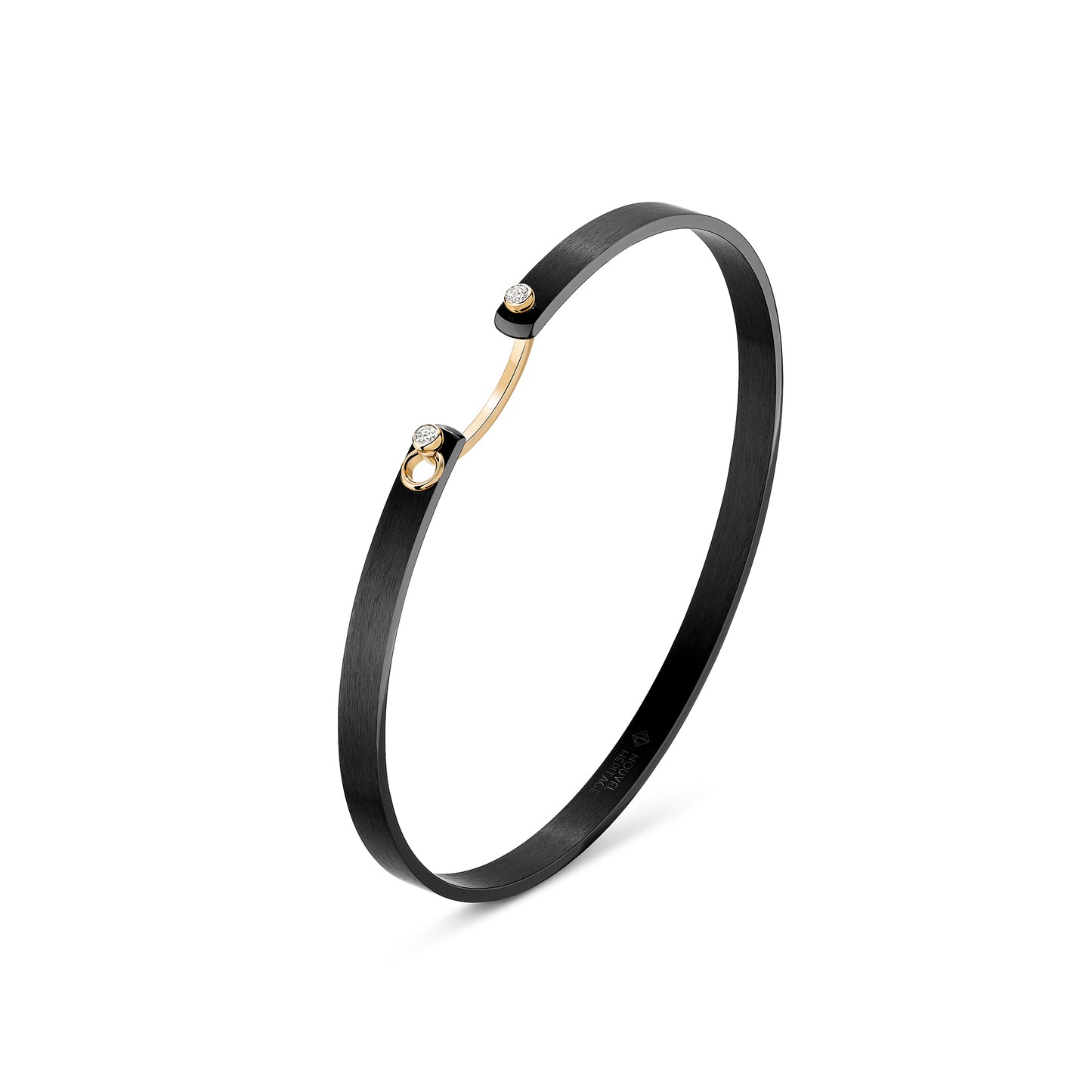 Midnight in Manhattan Bangle with Yellow Gold